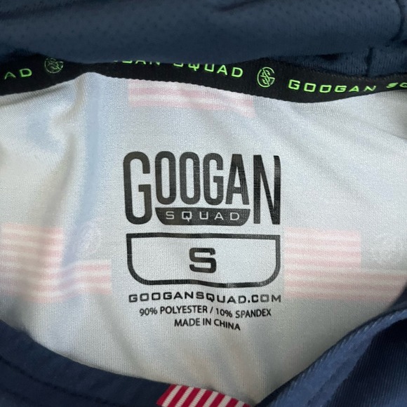 Googan Squad Hoodie Pullover Mens Small Blue Patriotic Performance Fishing Gear - Picture 4 of 8